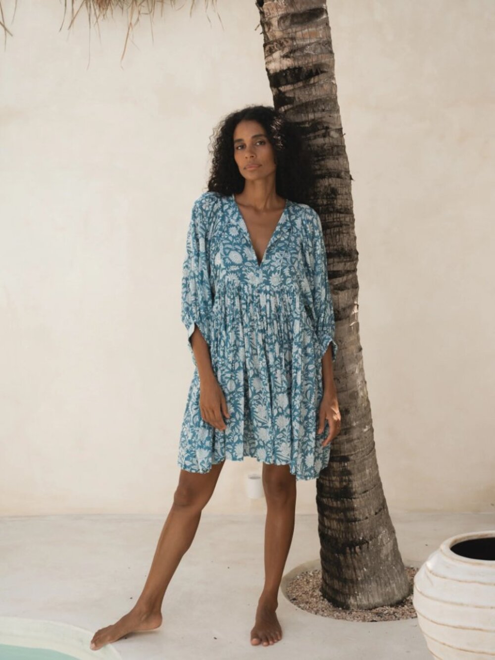NWT - Daughters of India - Kyra Mini Dress Size XL (Ocean Blue) - Picture 3 of 6